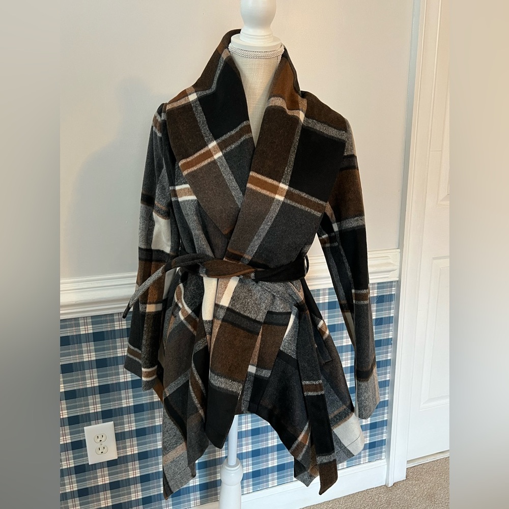 Chicwish Wool Blend Plaid Jacket - XSmall